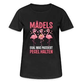 Les filles Quoi qu’il arrive, suivez le niveau - T-shirt respirant Femme - noir - Devant - AI Model Female 172 light (172cm)