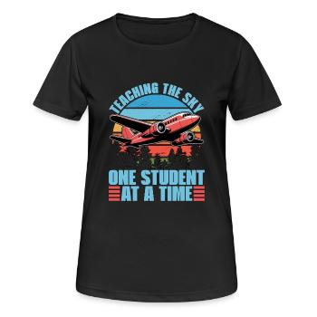 Flight Instructor Teaching The Sky Flight Lesson - Women's Breathable T-Shirt - black - Front - AI Model Female 172 light (172cm)