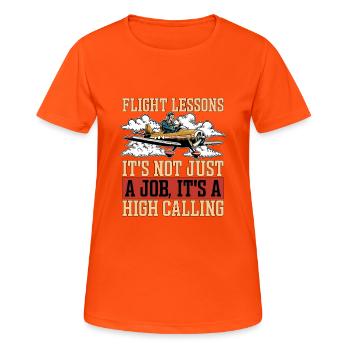 Flight Instructor Flight Lessons It's Aviation - Women's Breathable T-Shirt - neon orange - Front - AI Model Female 172 dark (172cm)
