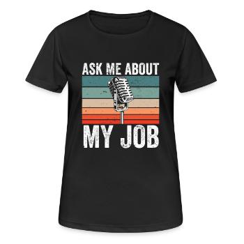 Funny Sports Ansager - Frauen T-Shirt atmungsaktiv - Schwarz - Vorne - AI Model Female 172 light (172cm)