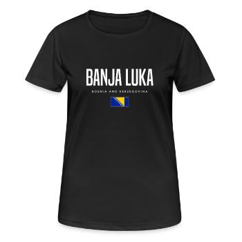 Banjaluka Bosnien und Herzegowina - Frauen T-Shirt atmungsaktiv - Schwarz - Vorne - AI Model Female 172 light (172cm)