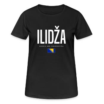 Ilidza Bosnien und Herzegowina - Frauen T-Shirt atmungsaktiv - Schwarz - Vorne - AI Model Female 172 light (172cm)
