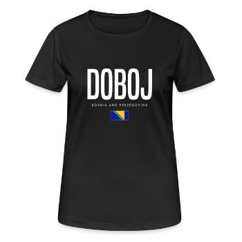 Doboj Bosnien und Herzegowina - Frauen T-Shirt atmungsaktiv - Schwarz - Vorne - AI Model Female 172 light (172cm)