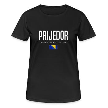 Prijedor Bosnien und Herzegowina - Frauen T-Shirt atmungsaktiv - Schwarz - Vorne - AI Model Female 172 light (172cm)