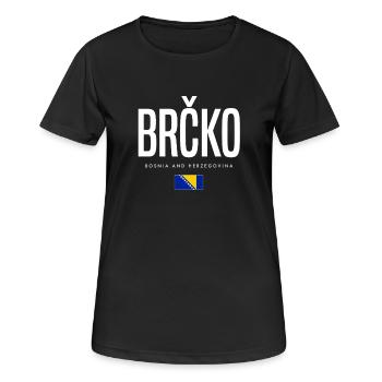 Brcko Bosnien und Herzegowina - Frauen T-Shirt atmungsaktiv - Schwarz - Vorne - AI Model Female 172 light (172cm)