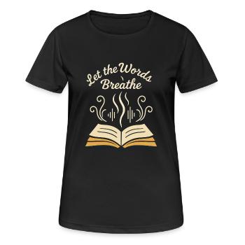 Le livre audio Narration Club Conteur audio - T-shirt respirant Femme - noir - Devant - AI Model Female 172 light (172cm)