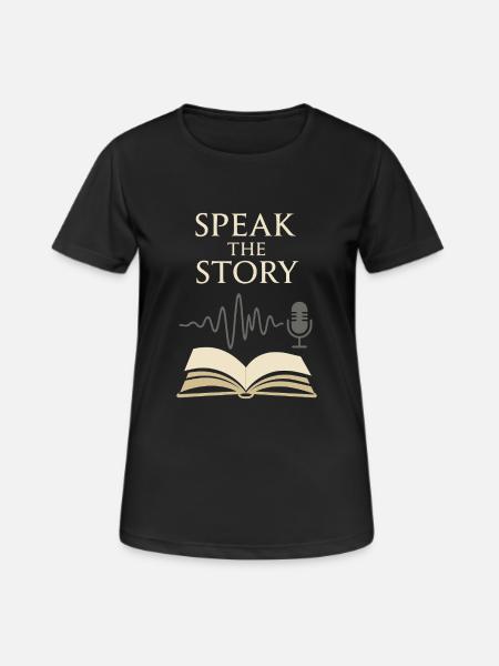 Der Audiobook Narration Club Audio Storyteller - Frauen T-Shirt atmungsaktiv - Schwarz