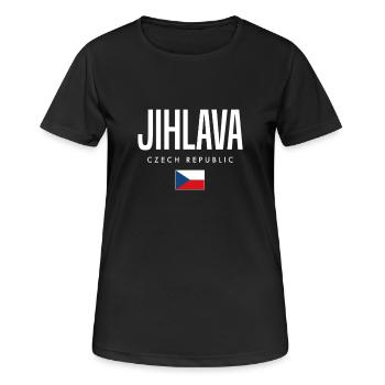Jihlava Tschechien - Frauen T-Shirt atmungsaktiv - Schwarz - Vorne - AI Model Female 172 light (172cm)