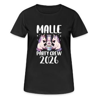 Malle Party Crew 2026 - Frauen T-Shirt atmungsaktiv - Schwarz - Vorne - AI Model Female 172 light (172cm)