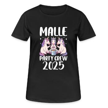 Malle Party Crew 2025 - Frauen T-Shirt atmungsaktiv - Schwarz - Vorne - AI Model Female 172 light (172cm)