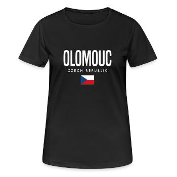 Olomouc Tschechien - Frauen T-Shirt atmungsaktiv - Schwarz - Vorne - AI Model Female 172 light (172cm)