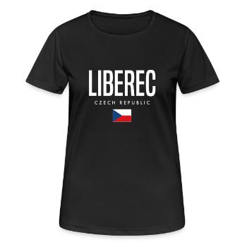 Liberec Tschechien - Frauen T-Shirt atmungsaktiv - Schwarz - Vorne - AI Model Female 172 light (172cm)