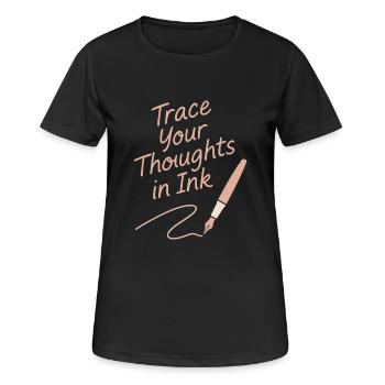 Journaling Aesthetic Creative Planer Life Writing - Frauen T-Shirt atmungsaktiv - Schwarz - Vorne - AI Model Female 172 light (172cm)