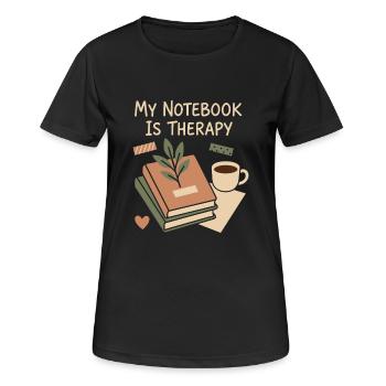 Journaling Aesthetic Creative Planer Life Writing - Frauen T-Shirt atmungsaktiv - Schwarz - Vorne - AI Model Female 172 light (172cm)