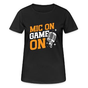 Funny Sports Ansager - Frauen T-Shirt atmungsaktiv - Schwarz - Vorne - AI Model Female 172 light (172cm)