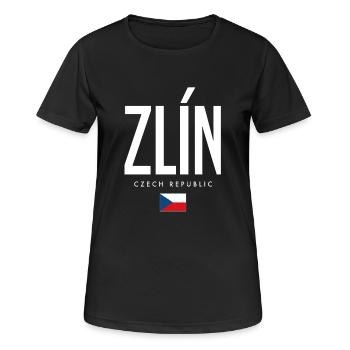 Zlin Tschechien - Frauen T-Shirt atmungsaktiv - Schwarz - Vorne - AI Model Female 172 light (172cm)