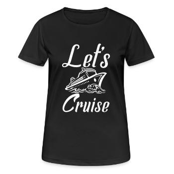 let's cruise Trip Vacation family Trip - Women's Breathable T-Shirt - black - Front - AI Model Female 172 light (172cm)