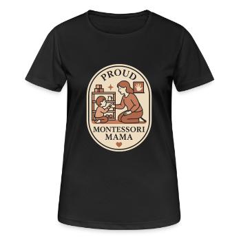 Montessori Mom Life Calle Learning Child - T-shirt respirant Femme - noir - Devant - AI Model Female 172 light (172cm)