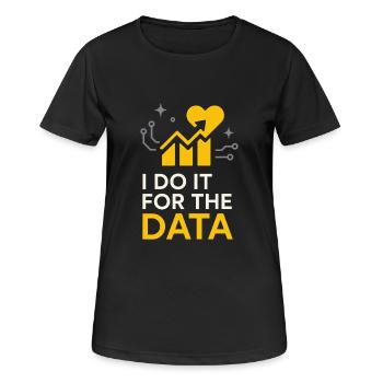 Technicien de laboratoire clinique Science diagnostique Nerd des données - T-shirt respirant Femme - noir - Devant - AI Model Female 172 light (172cm)