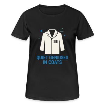 Technicien de laboratoire clinique Science diagnostique Nerd des données - T-shirt respirant Femme - noir - Devant - AI Model Female 172 light (172cm)