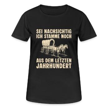 Sei nachsichtig Letztes Jahrhundert Mama Geschenk - Frauen T-Shirt atmungsaktiv - Schwarz - Vorne - AI Model Female 172 light (172cm)