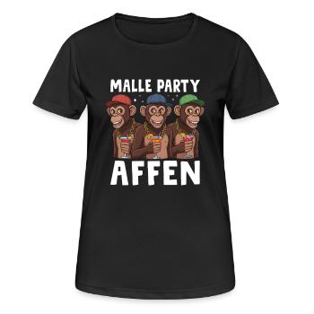 Malle Fête Singe - T-shirt respirant Femme - noir - Devant - AI Model Female 172 light (172cm)