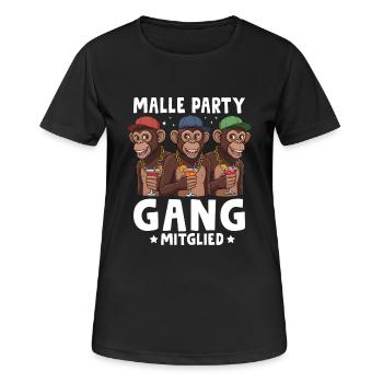 Malle Party Gang Mitglied - Frauen T-Shirt atmungsaktiv - Schwarz - Vorne - AI Model Female 172 light (172cm)