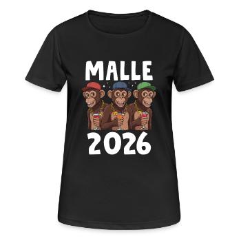 Malle 2026 - Women's Breathable T-Shirt - black - Front - AI Model Female 172 light (172cm)