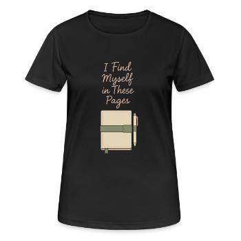 Journaling Aesthetic Creative Planer Life Writing - Frauen T-Shirt atmungsaktiv - Schwarz - Vorne - AI Model Female 172 light (172cm)