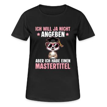 Studentin Master Abschluss bestanden - Frauen T-Shirt atmungsaktiv - Schwarz - Vorne - AI Model Female 172 light (172cm)