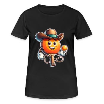 Ping-pong - T-shirt respirant Femme - noir - Devant - AI Model Female 172 light (172cm)