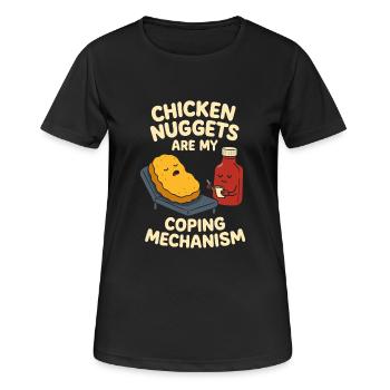 Crispy Nugget Queen Fast Food Obsession Vibes - Women's Breathable T-Shirt - black - Front - AI Model Female 172 light (172cm)