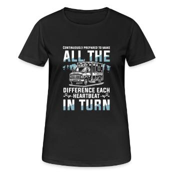 Immer Bereit Den Unterschied Zu Machen Bei Jedem - Frauen T-Shirt atmungsaktiv - Schwarz - Vorne - AI Model Female 172 light (172cm)