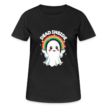 Dead Inside - Süßer Geist - Frauen T-Shirt atmungsaktiv - Schwarz - Vorne - AI Model Female 172 light (172cm)