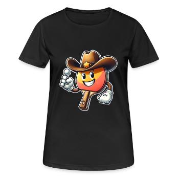 Ping-pong - T-shirt respirant Femme - noir - Devant - AI Model Female 172 light (172cm)