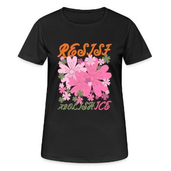 Abolition de la résistance de protestation rétro de l’ en vertu de - T-shirt respirant Femme - noir - Devant - AI Model Female 172 light (172cm)