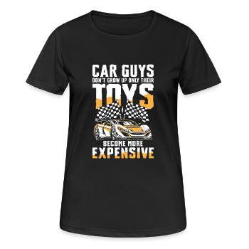 Autoliebhaber Spielzeug Wächst Nur Teurer - Frauen T-Shirt atmungsaktiv - Schwarz - Vorne - AI Model Female 172 light (172cm)