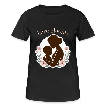 MOTHER LOVE BLOOMS - Women's Breathable T-Shirt - black - Front - AI Model Female 172 light (172cm)