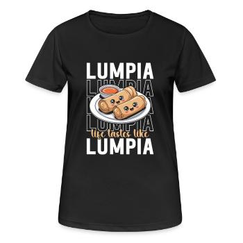 Rouleaux de printemps Lumpia Cuisine asiatique - T-shirt respirant Femme - noir - Devant - AI Model Female 172 light (172cm)