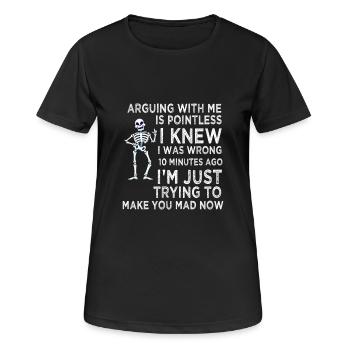 Discuter avec moi est inutile - T-shirt respirant Femme - noir - Devant - AI Model Female 172 light (172cm)