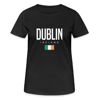 Dublin Irland - Frauen T-Shirt atmungsaktiv - Schwarz - Vorne - AI Model Female 172 light (172cm)