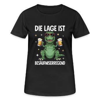 Die Lage Ist Besäufniserregend - Frauen T-Shirt atmungsaktiv - Schwarz - Vorne - AI Model Female 172 light (172cm)