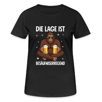 Die Lage Ist Besäufniserregend - Frauen T-Shirt atmungsaktiv - Schwarz - Vorne - AI Model Female 172 light (172cm)