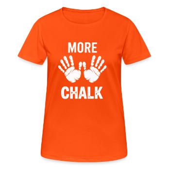 Plus de craie - T-shirt respirant Femme - orange néon - Devant - AI Model Female 172 dark (172cm)