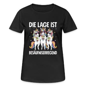 Die Lage Ist Besäufniserregend - Frauen T-Shirt atmungsaktiv - Schwarz - Vorne - AI Model Female 172 light (172cm)
