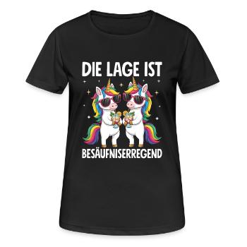 La situation est l’ivresse - T-shirt respirant Femme - noir - Devant - AI Model Female 172 light (172cm)