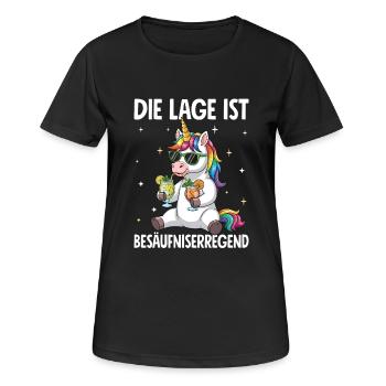 The situation is drunkenness - Women's Breathable T-Shirt - black - Front - AI Model Female 172 light (172cm)