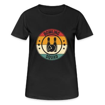 Bowling Squad - Frauen T-Shirt atmungsaktiv - Schwarz - Vorne - AI Model Female 172 light (172cm)