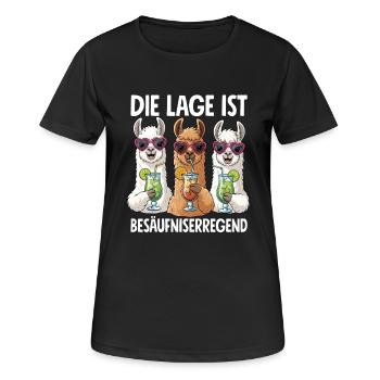 Die Lage Ist Besäufniserregend - Frauen T-Shirt atmungsaktiv - Schwarz - Vorne - AI Model Female 172 light (172cm)