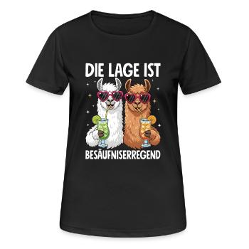La situation est l’ivresse - T-shirt respirant Femme - noir - Devant - AI Model Female 172 light (172cm)